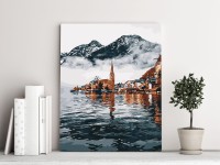 Austriackie miasteczko nad jeziorem - Malowanie po numerach