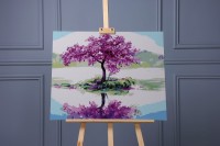 Kwitnąca wiśnia Sakura - Malowanie po numerach