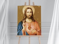 Jezus Chrystus - Serce Jezusa - Malowanie po numerach