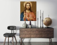 Jezus Chrystus - Serce Jezusa - Malowanie po numerach