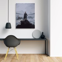 Wędrowiec nad morzem  mgły - Caspar Friedrich - Malowanie po numerach 