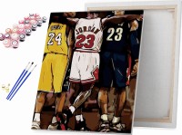NBA Koszykówka - Kobe Bryant, Michael Jordan - Malowanie po numerach