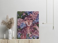 Matka natura - Kobieta we fiolecie - Malowanie po numerach