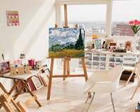 Pole pszenicy z cyprysami - Van Gogh - Malowanie po numerach
