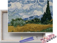 Pole pszenicy z cyprysami - Van Gogh - Malowanie po numerach