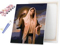 Jezus z lampą oliwną - Malowanie po numerach