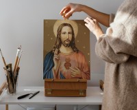 Jezus Chrystus - Serce Jezusa - Malowanie po numerach