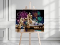 Fajerwerki nad Tower Bridge w Londynie - Malowanie po numerach