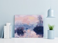 Zachód słońca nad Sekwaną - Claude Monet - Malowanie po numerach