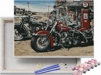 Motocykle vintage - Malowanie po numerach