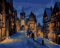 Miasteczko Rothenburg ob der Tauber - Bawaria - Malowanie po numerach