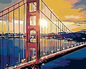 Most Golden Gate w San Francisco - Malowanie po numerach