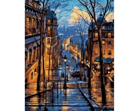 Schody na  Montmartre Paryż - Malowanie po numerach