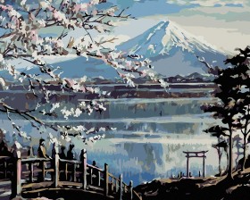 Góra Fudżi w Japonii - Malowanie po numerach