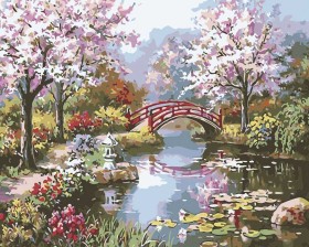 Wiosenny park - Malowanie po numerach