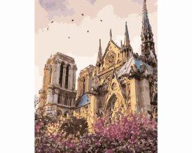 Katedra Notre-Dame w Paryżu - Malowanie po numerach
