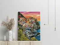 Włoskie miasto Manarola - Malowanie po numerach