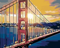 Most Golden Gate w San Francisco - Malowanie po numerach