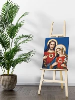Serce Jezusa i Serce Matki Bożej - Malowanie po numerach