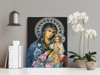 Ikona Matki Bożej - Maryja z Jezusem - Malowanie po numerach 