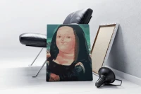 Gruba Mona Lisa - karykatura - Malowanie po numerach