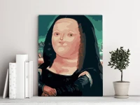 Gruba Mona Lisa - karykatura - Malowanie po numerach
