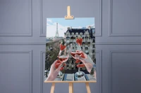 Toast w Paryżu - Francja - Malowanie po numerach 
