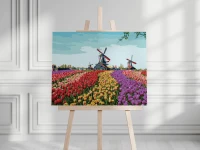 Holenderskie pole tulipanów - Malowanie po numerach
