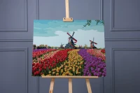 Holenderskie pole tulipanów - Malowanie po numerach