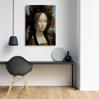 Portret Ginevry - Leonardo da Vinci - Malowanie po numerach