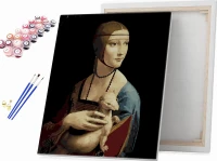 Dama z gronostajem - Leonardo da Vinci - Malowanie po numerach