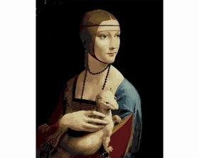 Dama z gronostajem - Leonardo da Vinci - Malowanie po numerach