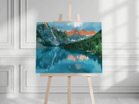 Jezioro Moraine  w Kanadzie - Malowanie po numerach