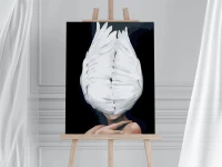Portret skrzydlatej kobiety - Malowanie po numerach
