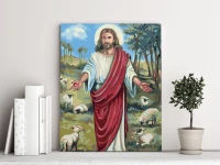 Jezus Chrystus Dobry Pasterz - Malowanie po numerach