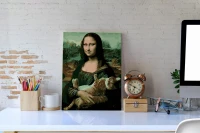 Mona Lisa z kotem  - Malowanie po numerach