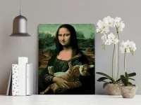 Mona Lisa z kotem  - Malowanie po numerach