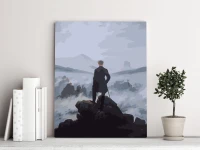 Wędrowiec nad morzem  mgły - Caspar Friedrich - Malowanie po numerach 