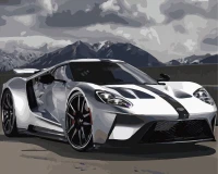 Sportowy samochód Ford GT  - Malowanie po numerach