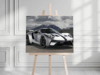 Sportowy samochód Ford GT  - Malowanie po numerach
