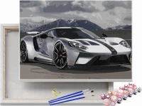 Sportowy samochód Ford GT  - Malowanie po numerach