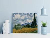 Pole pszenicy z cyprysami - Van Gogh - Malowanie po numerach