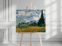 Pole pszenicy z cyprysami - Van Gogh - Malowanie po numerach