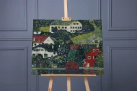 Domy w Unterach - Gustav Klimt -  Malowanie po numerach
