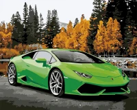 Lamborghini Huracan - samochód sportowy - Malowanie po numerach
