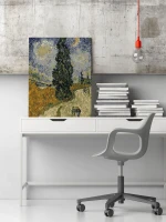 Droga z cyprysem i gwiazdą - Vincent van Gogh - Malowanie po numerach