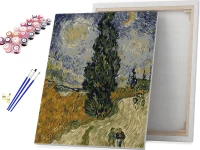 Droga z cyprysem i gwiazdą - Vincent van Gogh - Malowanie po numerach