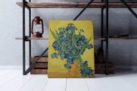 Wazon z irysami na żółtym tle - Van Gogh - Malowanie po numerach