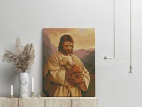 Jezus z owieczką - Malowanie po numerach