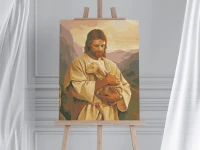 Jezus z owieczką - Malowanie po numerach